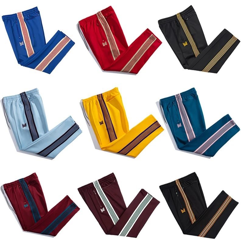 Butterfly pants black and white side striped trousers men's and women's sports casual pants sweatpants  